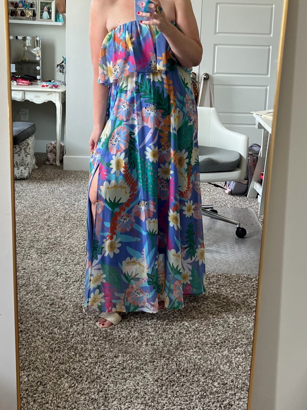 entro Lavender Multi-Color Floral Maxi Dress - Picture 6 of 6